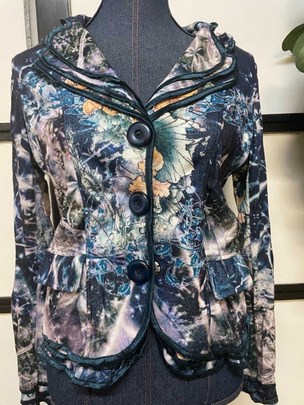 Alberto Makali Blue Jacket Size 6